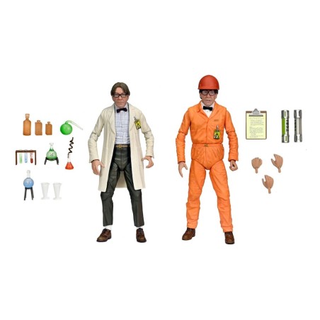 Tortues Ninja - TMNT II: The Secret of the Ooze 2-Pack figurines Lab Coat Professor Perry and Hazmat Suit Professor Perry 18 cm
