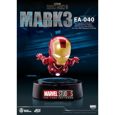 Iron Man - 3 diorama lumineux Egg Attack  Mark III The First Ten Years Edition 16 cm