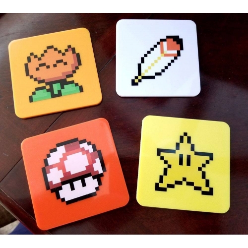 Super Mario World - Pack 4 sous-verres Power-Ups Lootcrate Exclusive