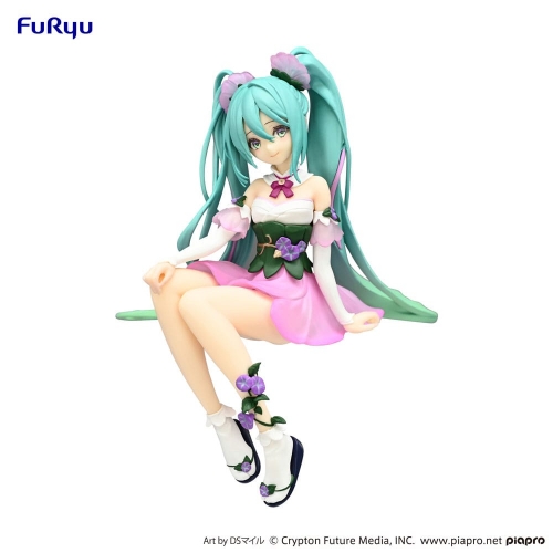 Hatsune Miku - Statuette Noodle Stopper Flower Fairy Morning Glory Pink Color Ver. 14 cm