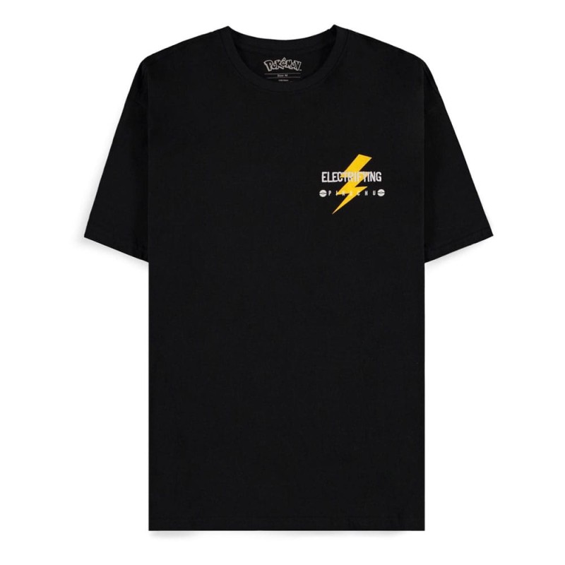 PokÃÂ©mon - Pokemon T-Shirt Black Pikachu Electrifying Line-art 