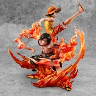 One Piece - Statuette P.O.P. NEO-Maximum Luffy & Ace Bond between brothers 20th Limited Ver. 25 cm