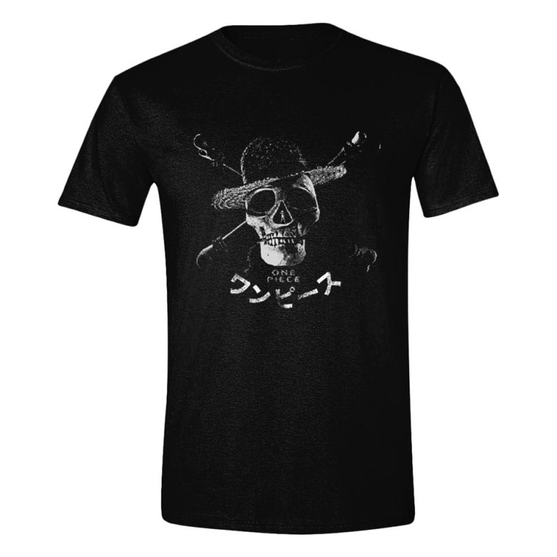 One Piece - Live Action T-Shirt Greyscale Skull One Piece - Live Action T-Shirt Greyscale Skull