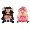 One Piece - Statuette Look Up Kaido the Beast & Big Mom 11 cm (with Gourd & Semla)