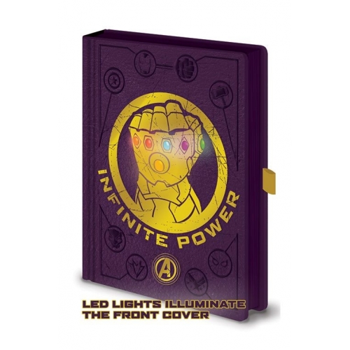Avengers Infinity War- Carnet de notes Premium LED A5 Infinity Gauntlet