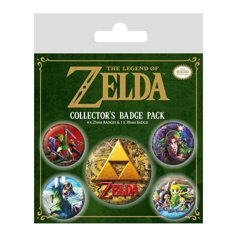 Legend of Zelda, The - Legend of Zelda pack 5 badges Classics