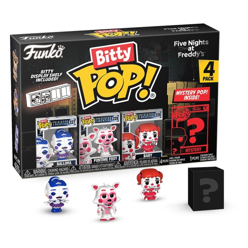 Five Nights at Freddy's - Pack 4 figurines Bitty POP! Vinyl Ballora 2,5 cm
