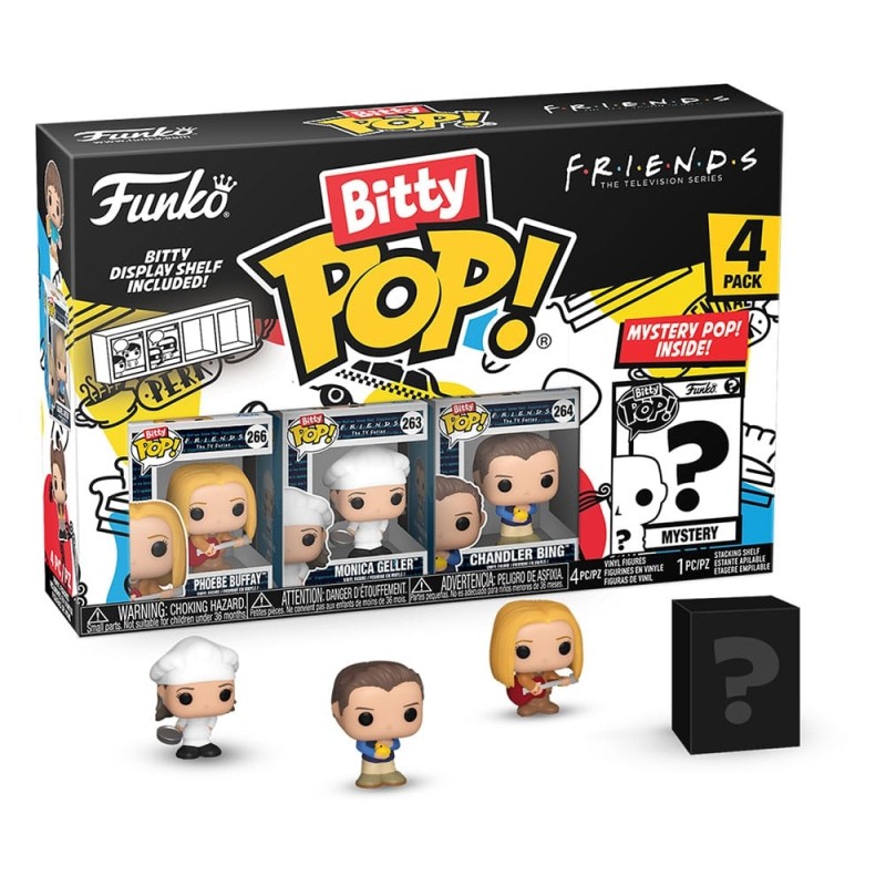 Friends - Pack 4 figurines Bitty POP! Vinyl Phoebe 2,5 cm