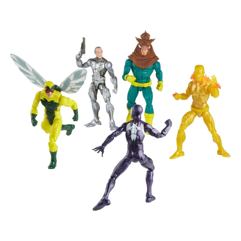 Marvel - Spider-Man  Legends pack 5 figurines Spider-Man, Silvermane, Human Fly, Molten Man, Razorback 15 cm