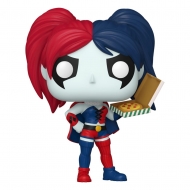 DC Comics : Harley Quinn Takeover - Figurine POP! Harley with Pizza 9 cm