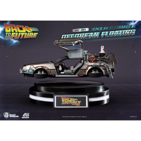 Retour vers le futur - Statuette Egg Attack Floating Back to the Future II DeLorean Standard Version 20 cm