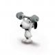 Snoopy - Figurine Snoopy haltérophile 6 cm