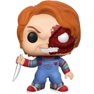 Chucky Jeu d'enfant - Figurine POP!  (Exc) Chucky Half (BD) 9 cm