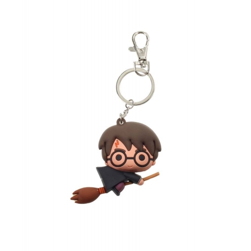 Harry Potter - Porte-clés caoutchouc Harry Potter & Broom Nimbus 7 cm
