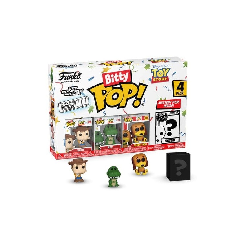 Toy Story - Pack 4 figurines Bitty POP! Vinyl Woody 2,5 cm