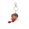 Harry Potter - Porte-clés caoutchouc Harry Potter  & Broomstick 7 cm