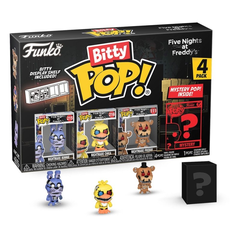 Five Nights at Freddy's - Pack 4 figurines Bitty POP! Vinyl Nightmare Bonnie 2,5 cm