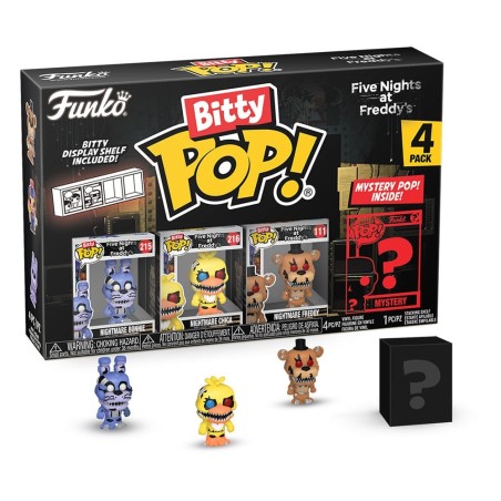 Five Nights at Freddy's - Pack 4 figurines Bitty POP! Vinyl Nightmare Bonnie 2,5 cm