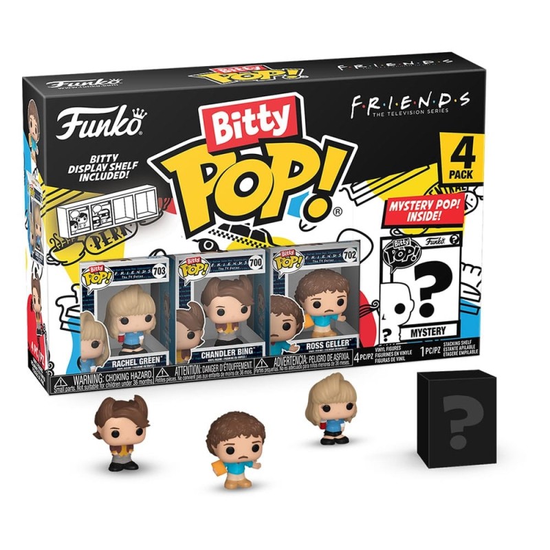 Friends - Pack 4 figurines Bitty POP! Vinyl 80's Rachel 2,5 cm