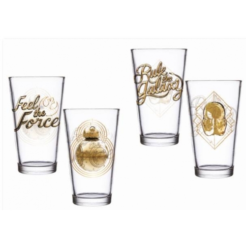 Star Wars Episode VIII - Pack 2 verres à bière (pinte) Rule The Galaxy & Feel The Force
