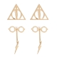 Harry Potter - Pack 2 paires de boucles d'oreille Deathly Hallows & Scar and Glasses