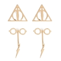 Harry Potter - Pack 2 paires de boucles d'oreille Deathly Hallows & Scar and Glasses