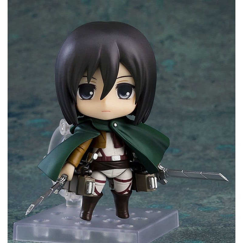 Nendoroid Goodsmile Mikasa Ackerman – Attack On Titan Stagione 4 – Figurina 10 Cm, Articolata Con Accessori E Volti Intercambiabili, Collezionabile