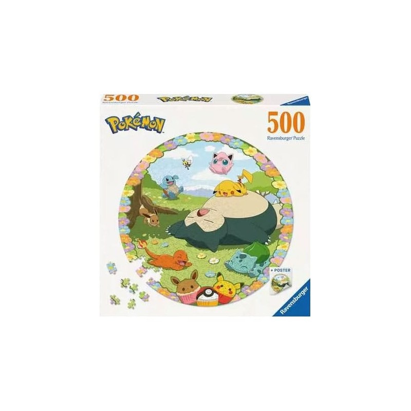 Pokémon - Puzzle rond Flowery  (500 pièces)