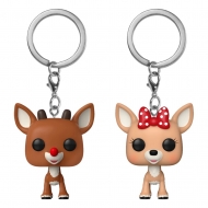 Rudolph, le petit renne au nez rouge - Pack 2 porte-clés POP! Rudolph & Clarice 4 cm
