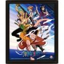 One Piece - Poster effet 3D Straw Hat Pirates Assault 26 x 20 cm