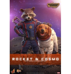 Les Gardiens de la Galaxie Vol. 3 - Figurines Movie Masterpiece 1/6 Rocket & Cosmo 16 cm