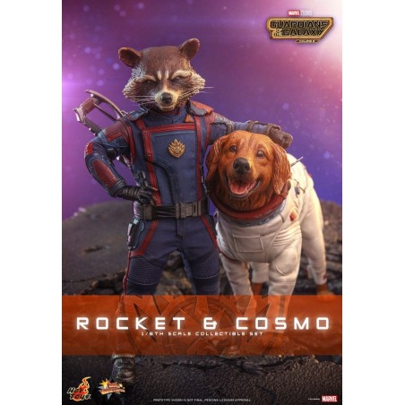 Les Gardiens de la Galaxie Vol. 3 - Figurines Movie Masterpiece 1/6 Rocket & Cosmo 16 cm