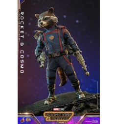 Les Gardiens de la Galaxie Vol. 3 - Figurines Movie Masterpiece 1/6 Rocket & Cosmo 16 cm