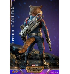 Les Gardiens de la Galaxie Vol. 3 - Figurines Movie Masterpiece 1/6 Rocket & Cosmo 16 cm
