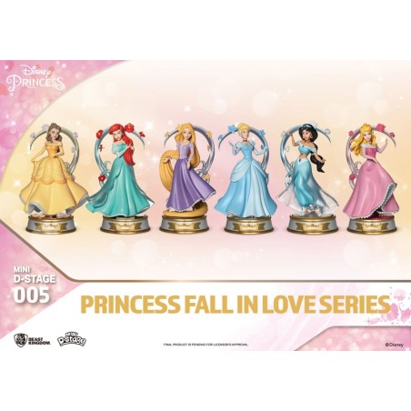 Disney - Assortiment statuettes Mini Diorama Stage Princess Fall In Love Series 12 cm (6)