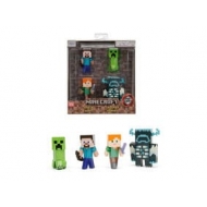 Minecraft - Pack 4 figurines Diecast Nano Metalfigs 6 cm