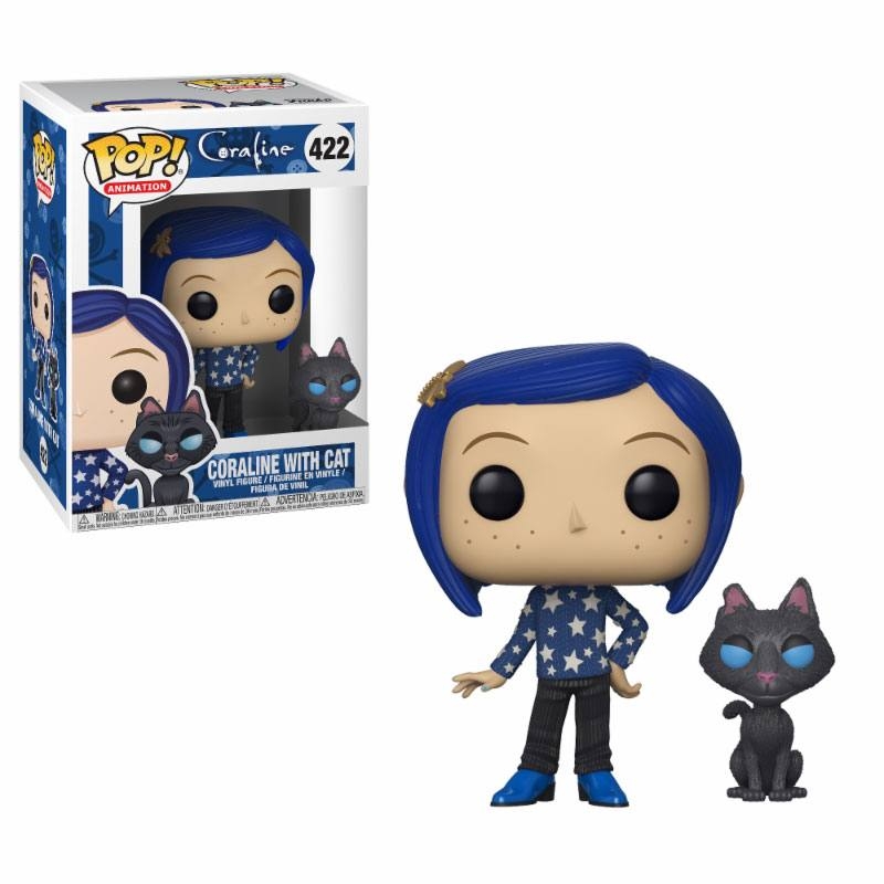Coraline Figurine Pop Coraline Avec Chat 9 Cm Figurine Discount