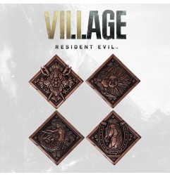 Resident Evil VIII - Pack 4 médaillons House Crest Limited Edition