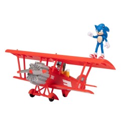 Sonic The Hedgehog - Pack figurines Sonic The Movie 2 Sonic & Tails en avion 6 cm