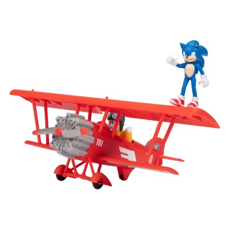 Sonic The Hedgehog - Assortiment figurines Sonic The Movie 2 Sonic & Tails in Plane 6 cm