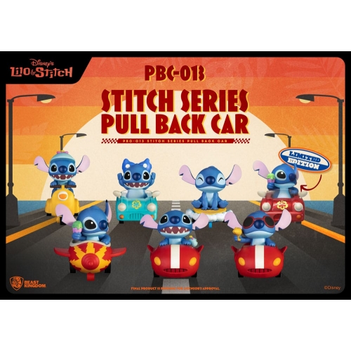 Lilo & Stitch Pull Back Car Series - Pack 6 voitures à friction Blind Box