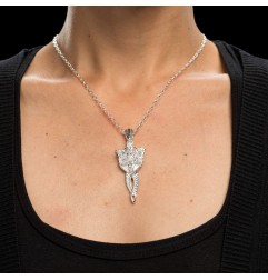 Le Seigneur des Anneaux - Réplique 1/1 pendentif & collier Arwen Etoile du Soir (argent sterling)