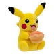Pokémon - Peluche Pikachu with Pecha Poké Puff (Orange) Accy 20 cm