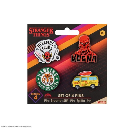 Stranger Things - Pack 4 pin's Stranger Things Saison 4