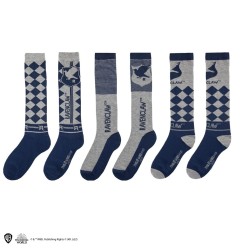 Harry Potter - Pack 3 paires de chaussettes à genoux Serdaigle