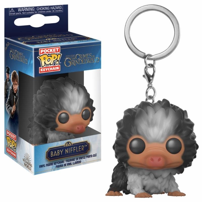 Les animaux fantastiques - Les Animaux fantastiques 2 porte-clés Pocket POP! Vinyl Baby Niffler (Black/White) 4 cm