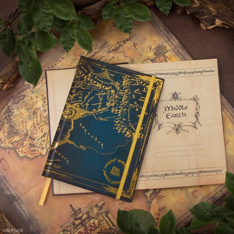 LE SEIGNEUR DES ANNEAUX - AFFICHE ENCADRÉE COLLECTOR MIDDLE EARTH MAP 33 Cm X 43 Cm