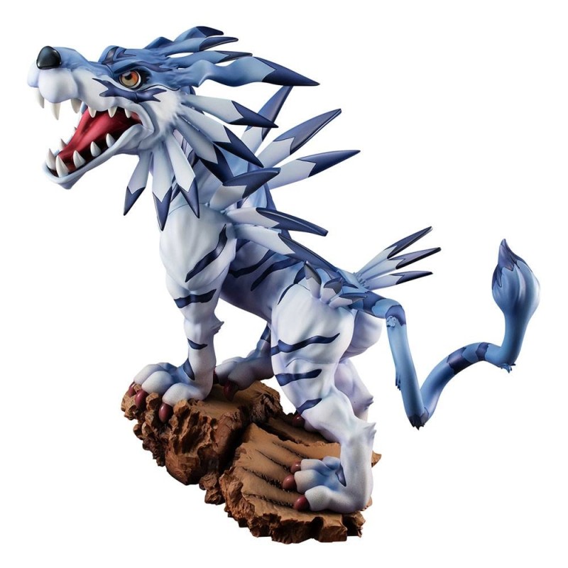 Megahouse - Statua Garurumon 28 Cm, Serie G.E.M. Precious, Digimon Adventure, Collezionismo