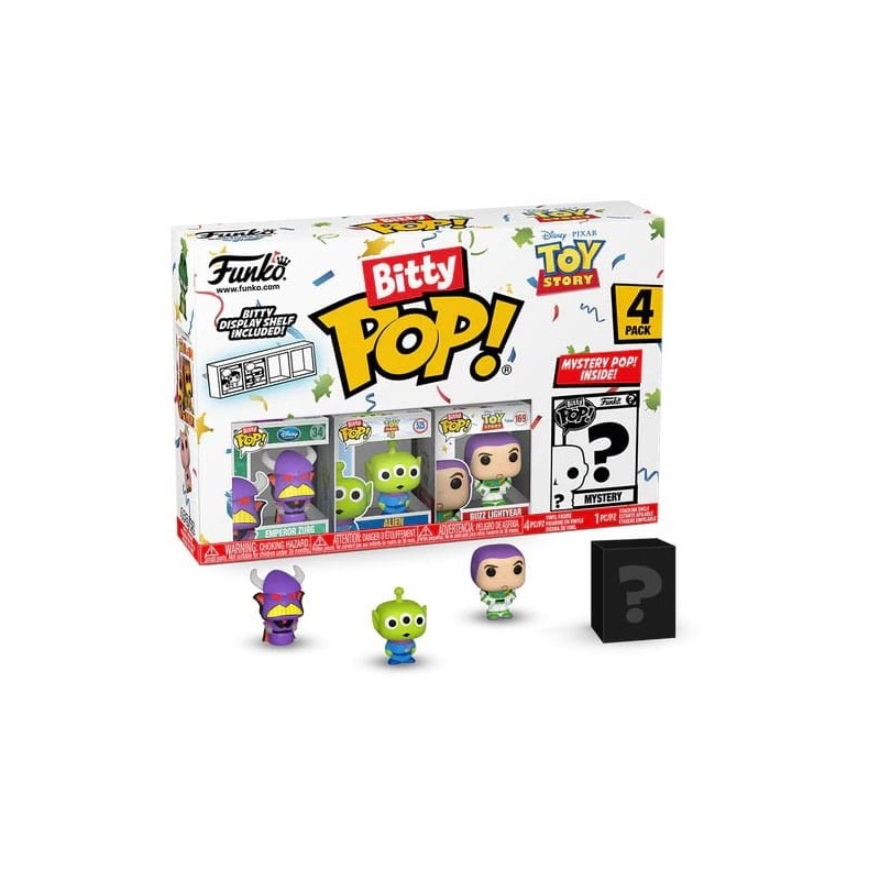 Toy Story - Pack 4 figurines Bitty POP! Vinyl Zurg 2,5 cm