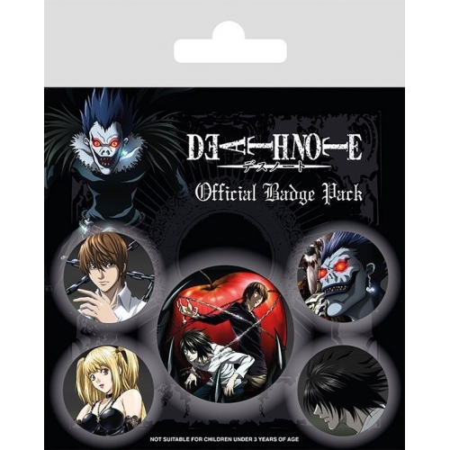 Death Note - Pack 5 badges Characters